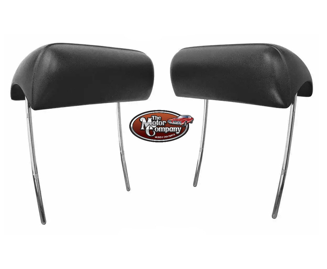 BLACK headrest (pr) 69-72 GTO Chevelle Cutlass 442 GS Chevy Impala Monte Carlo