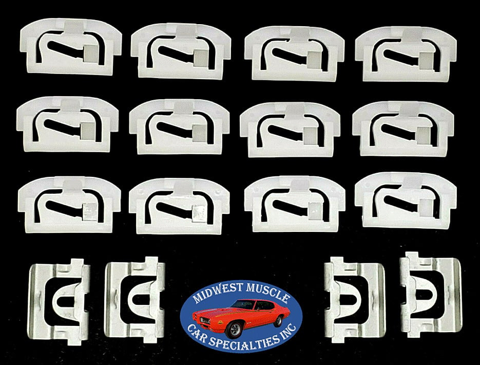 78-88 GM G-Body Front Windshield Window Reveal Molding Trim Clips 16pcs NO