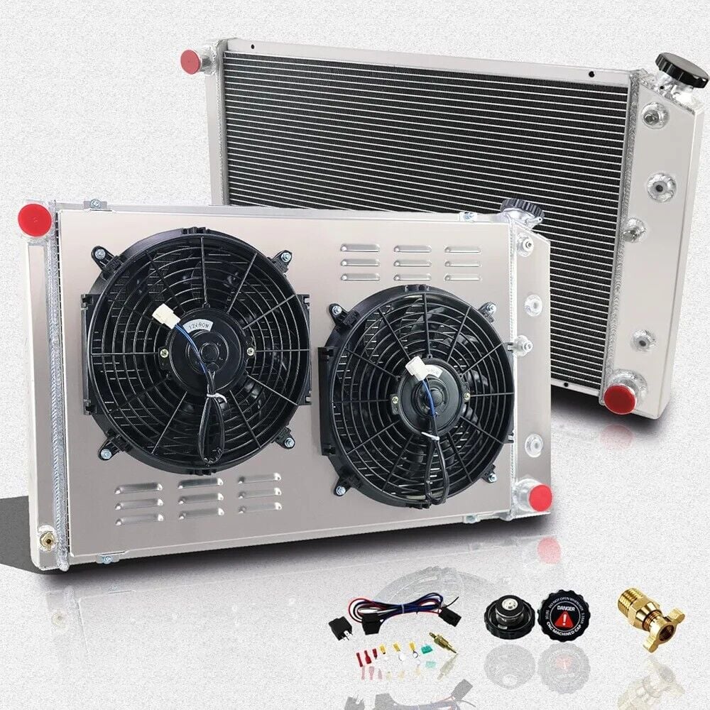 Row Radiator+Shroud 2 X 12 Fans Compitable for 1978-1988 G-Body Monte Carlo(1264