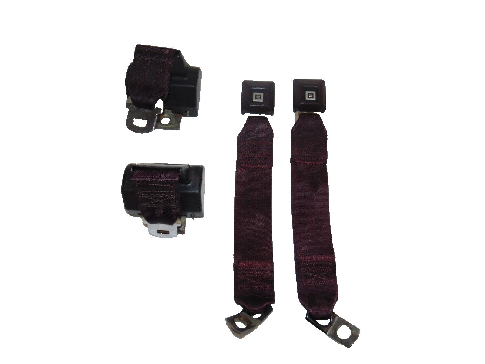 Rear seat belts burgundy 78-88 G body Monte Carlo Cutlass Regal