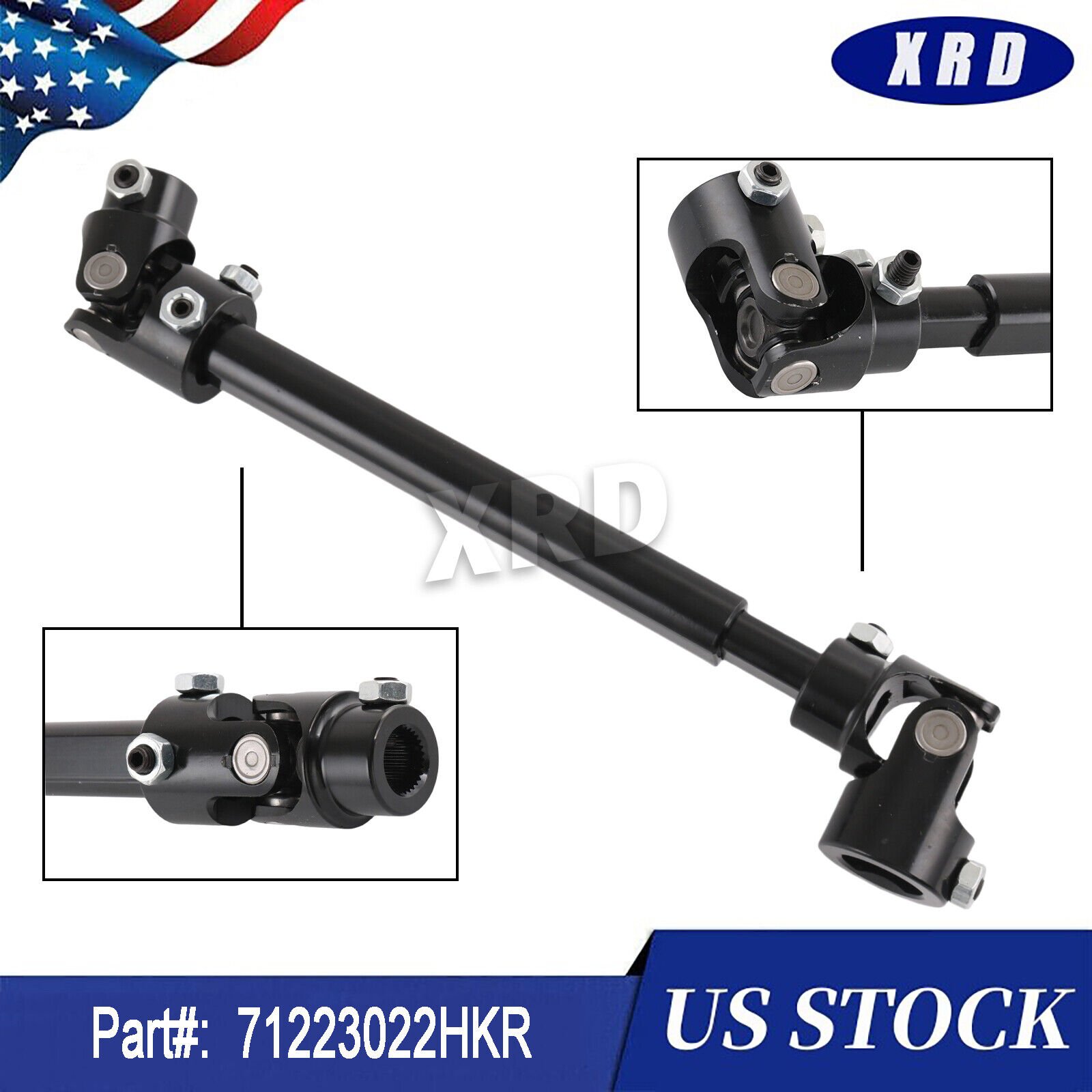 Black Hook-type Steering Shaft 71223022HKR For 82-93 GM S10 82-88 G-Body LS Swap