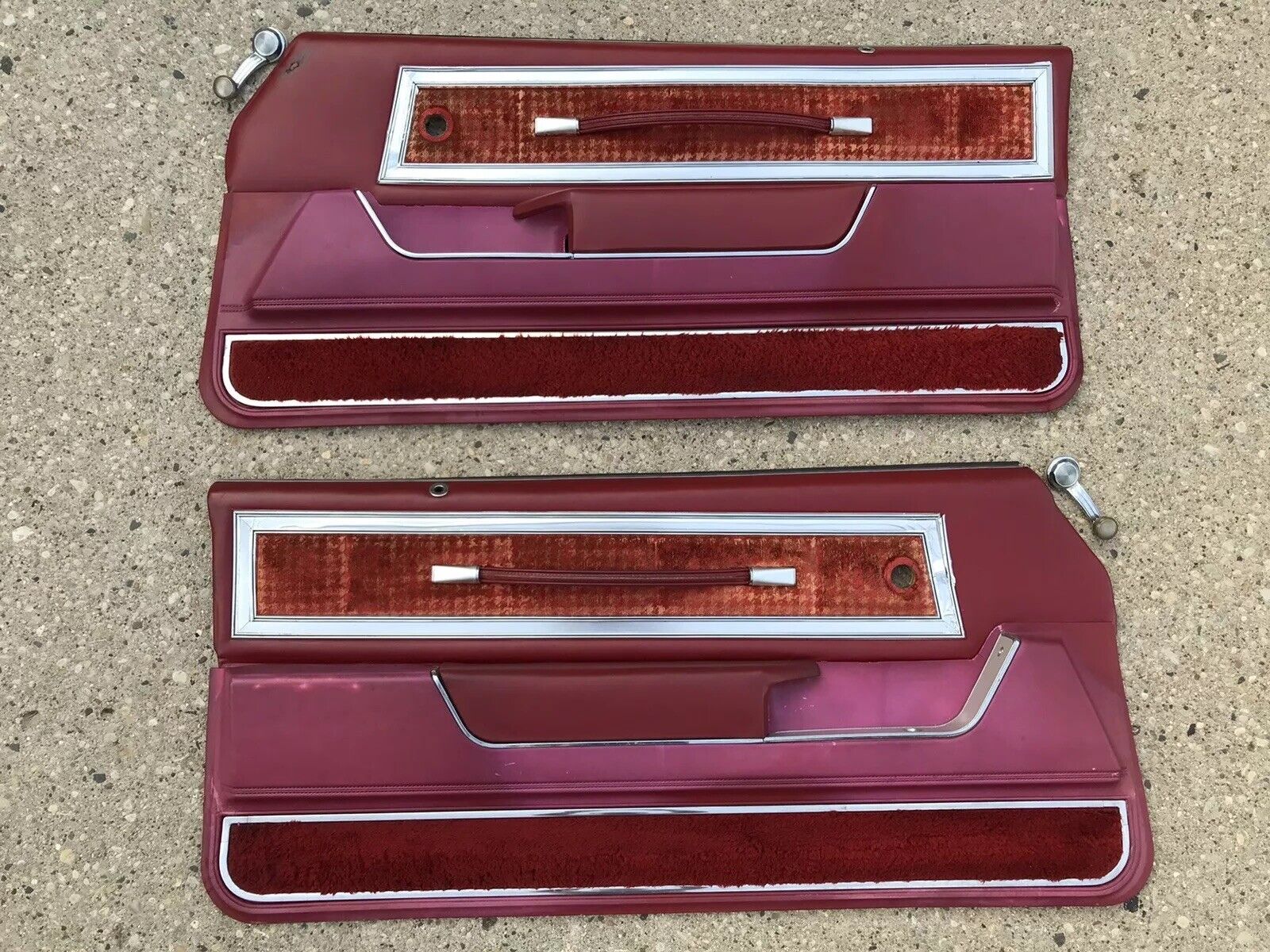 1978-1988 G-Body Grand Prix Cutlass LeMans Malibu Red Door Panels – Pair LH RH