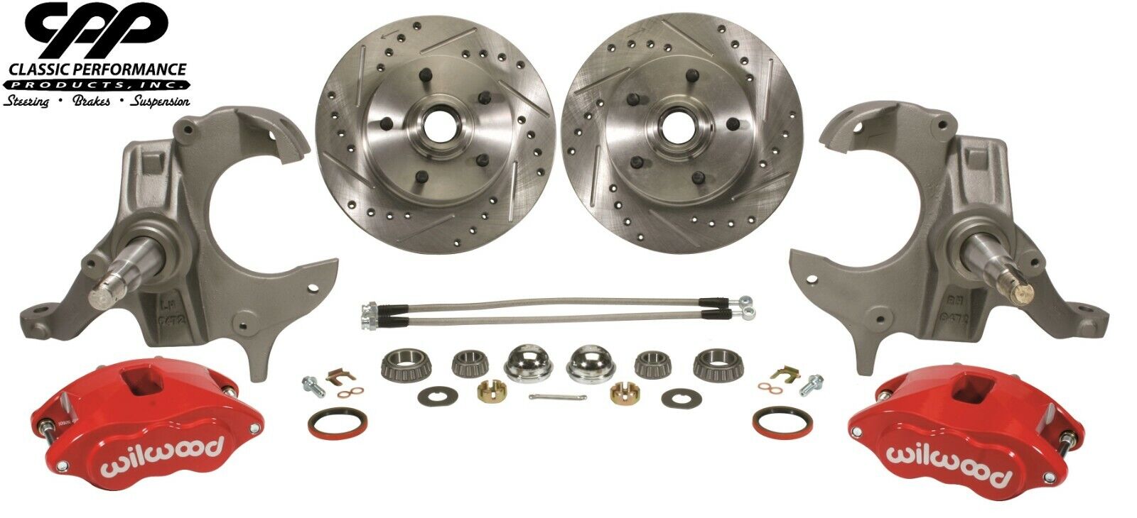 1979-87 Buick Grand National G-Body Wilwood 2″ Drop Spindle Disc Brake Kit Red