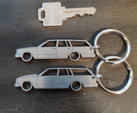 Chevrolet G-Body Malibu Wagon Key Chains Laser Cut Stainless Steel