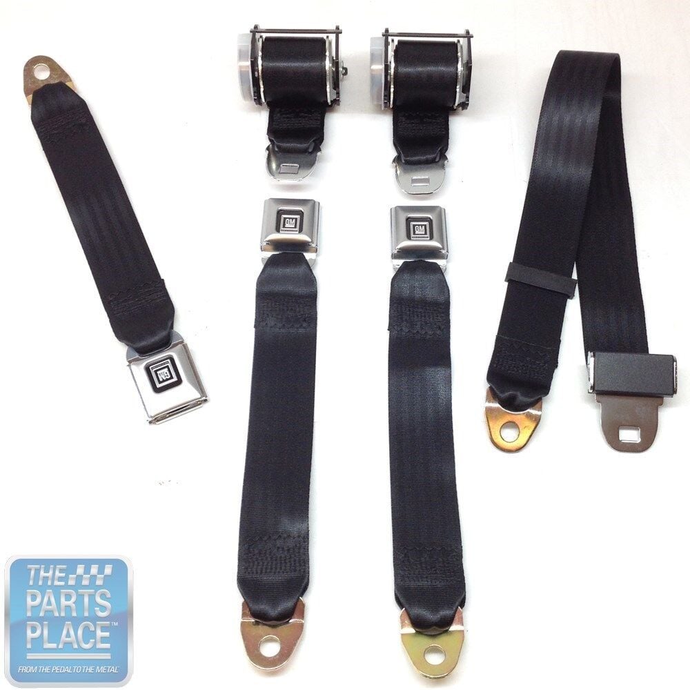 1978-88 GM G Body Cars Factory Style Rear Seat Belts – Set – Black