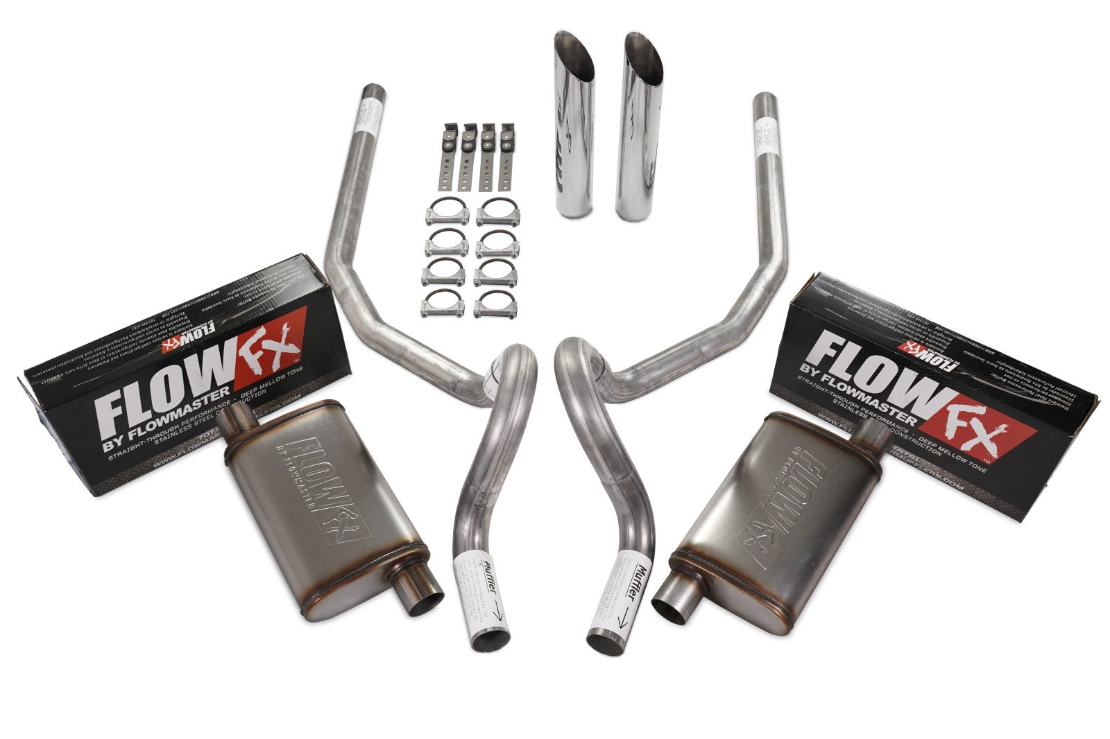 78-88 GM G Body Car 2.5″ Dual Exhaust Kit Flowmaster Flow FX Rear Exit SW Tip