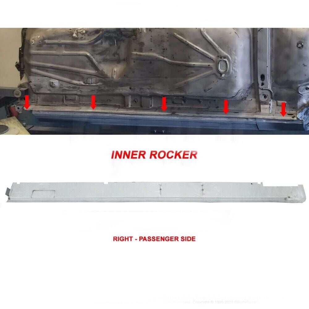 78-88 A/G Body Exterior Underside INNER ROCKER PANEL Patch – Passenger Side RH