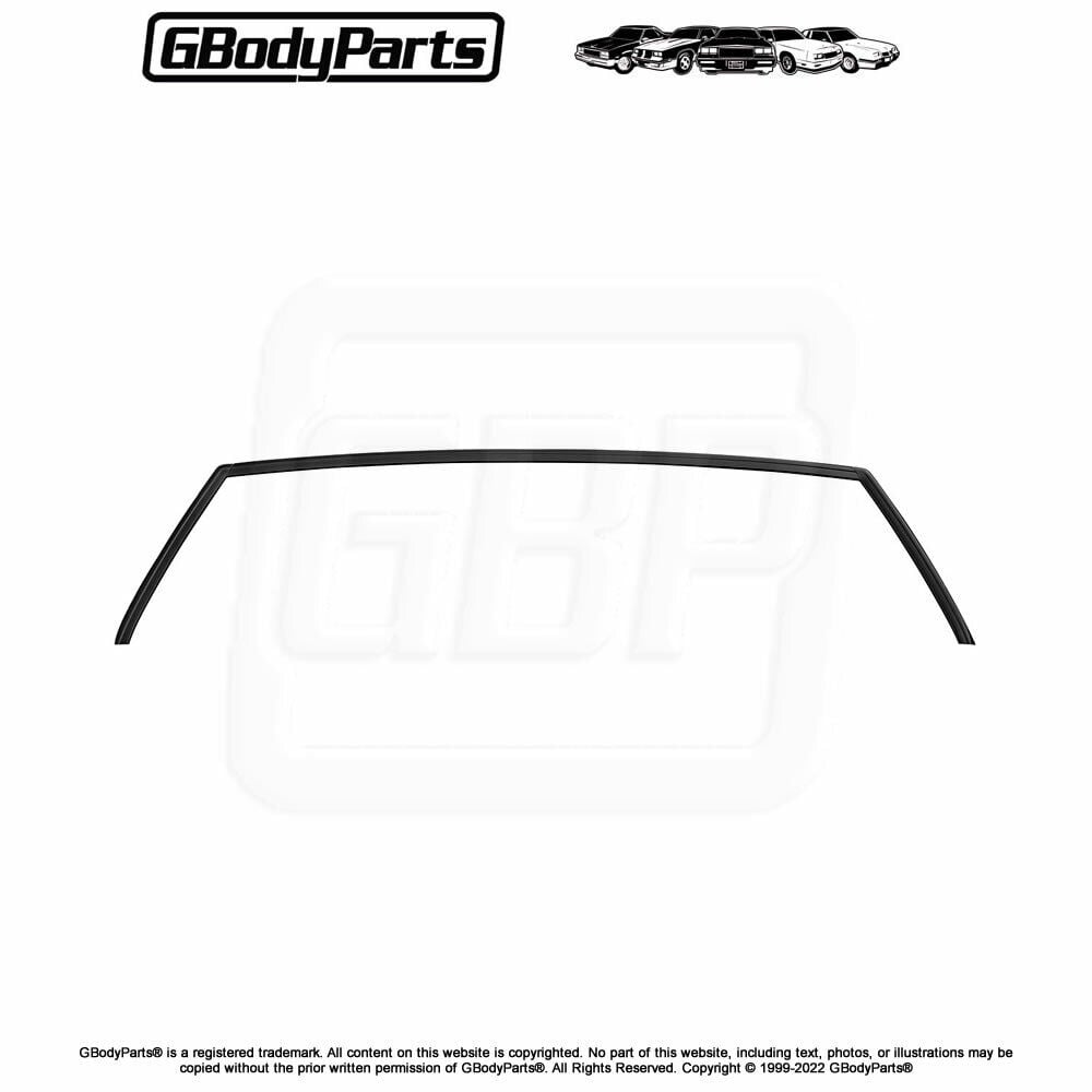 78-88 G-Body Rear Window Glass Reveal Trim Molding BLACK 3pc Set GM # 20736858