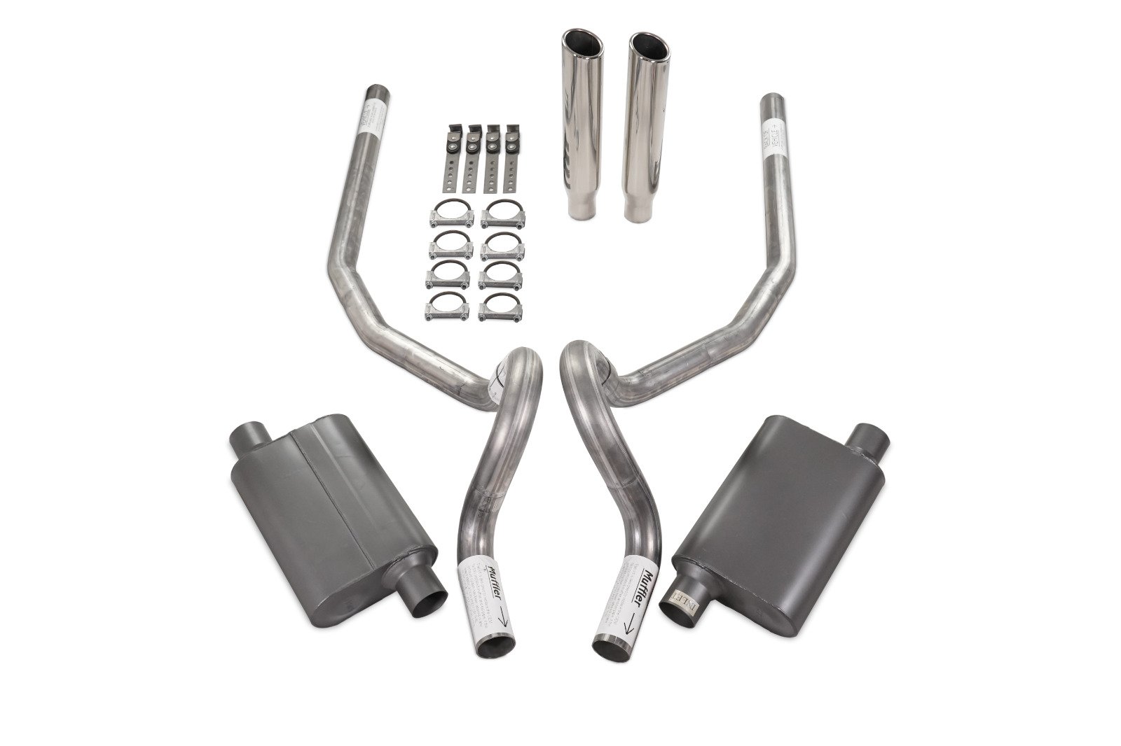 78-88 GM G Body Car 2.5″ Dual Exhaust Kit 2 Chamber Rear Exit RC Tip