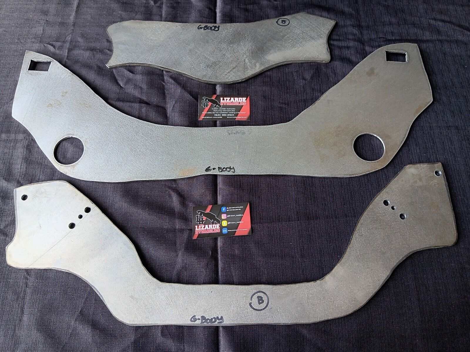 Lowrider Hydraulics, G body Belly Kit Reinforcement plates  *(3 Pcs)