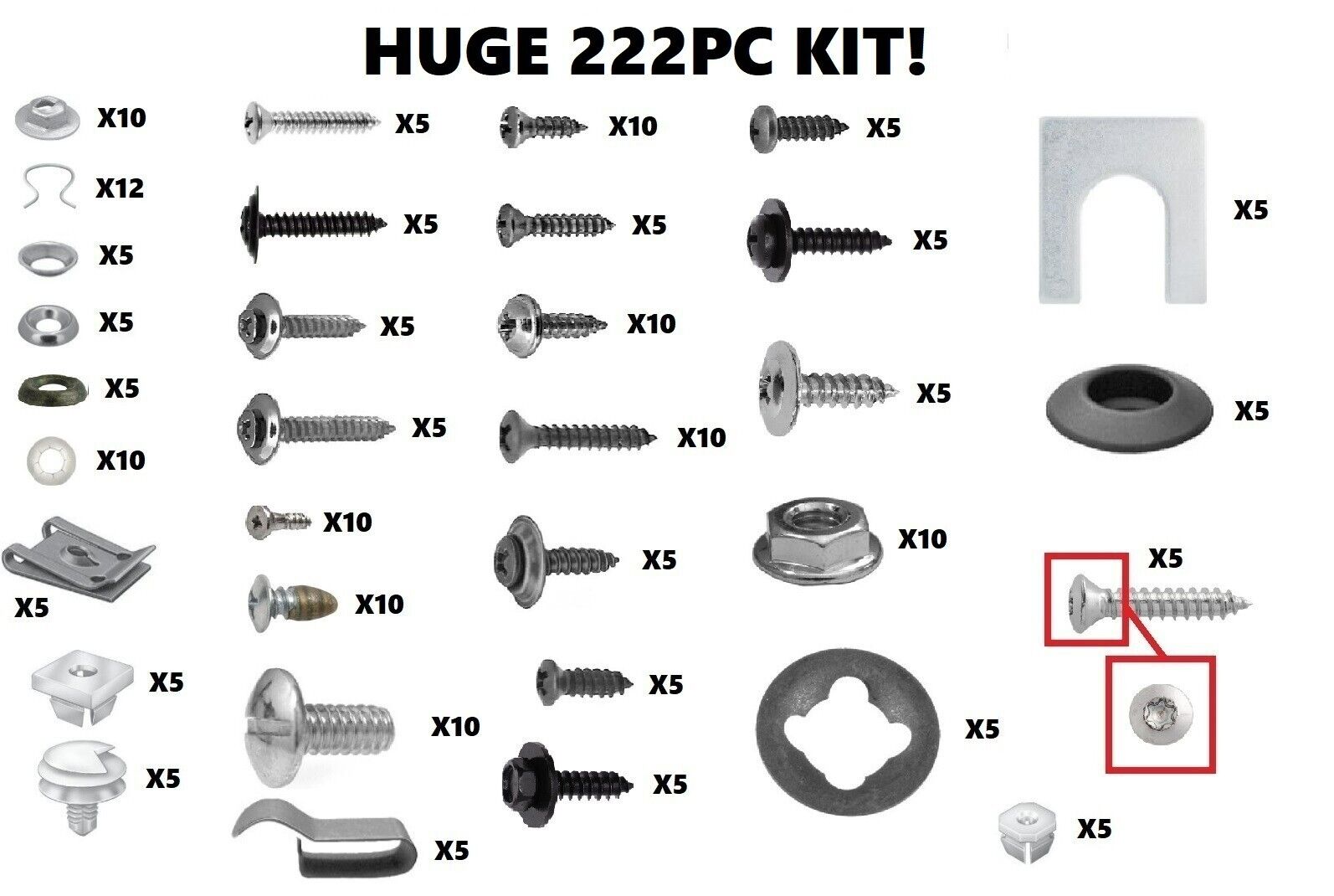 HUGE 222pc KIT! FOR 80’S CAMARO G-BODY MONTE GRAND NATIONAL MALIBU 442 REGAL ETC