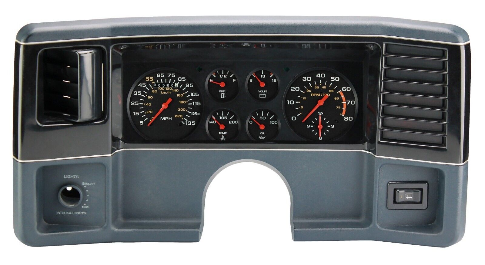 CLASSIC INSTRUMENTS OE STYLE GAUGE CLUSTER,BLACK,78-88 G-BODY CHEVY,GMC