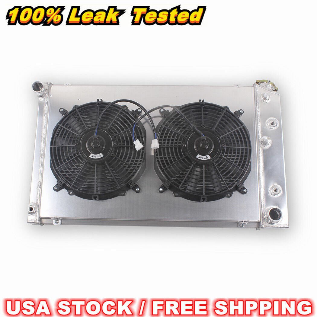 4Row Radiator+Shroud+Fan For Chevy 1970-1981 Camaro/1978-1987 Monte Carlo G-Body