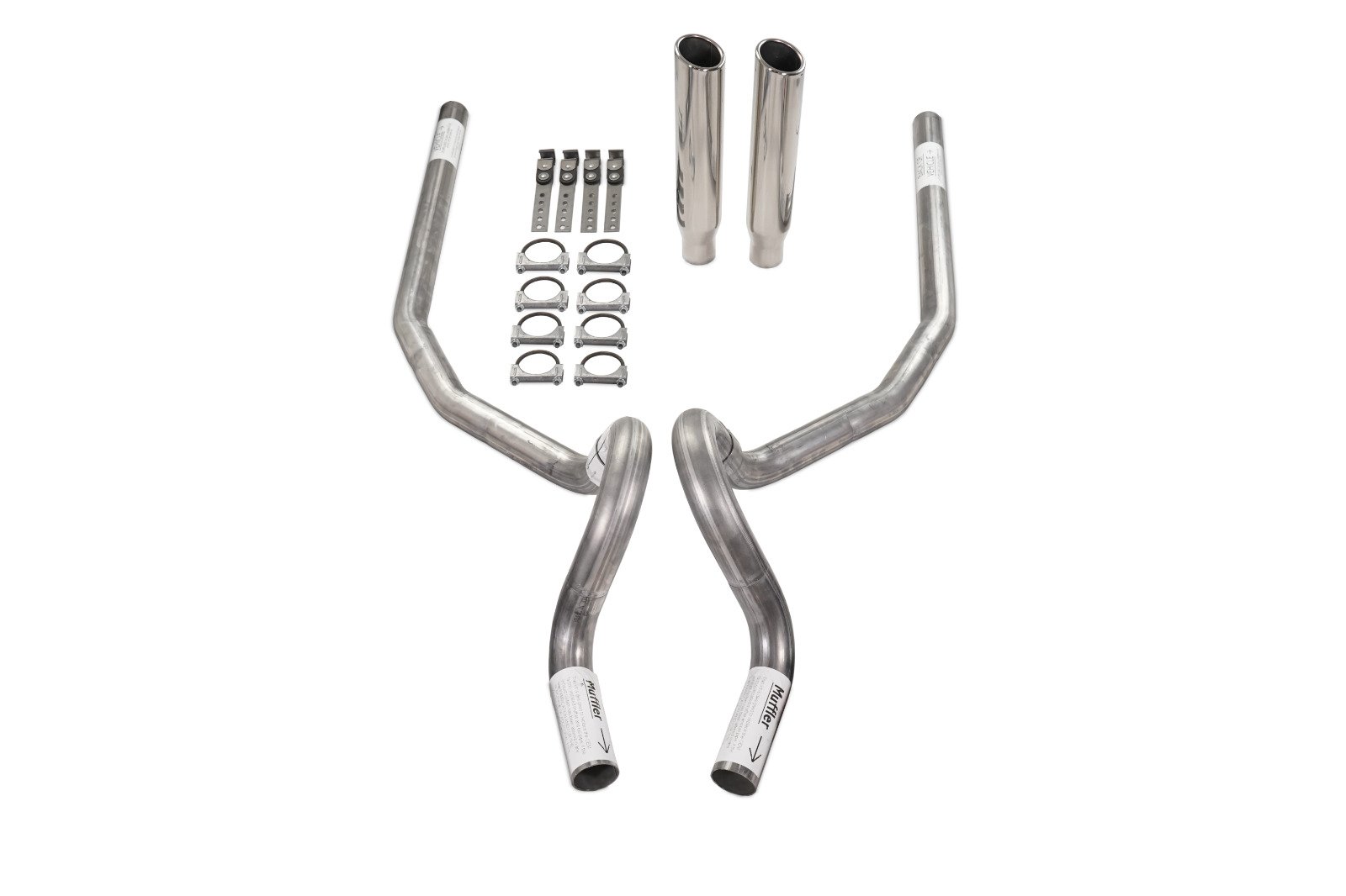 78-88 GM G Body Car 2.5″ Dual Exhaust Kit No Muffler Rear Exit RC Tip