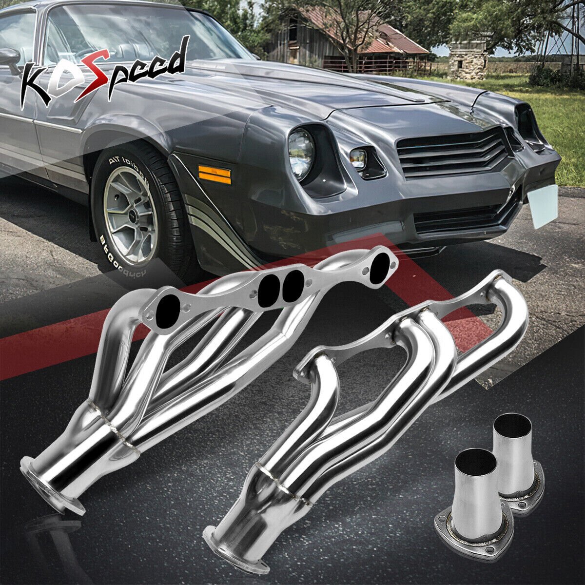 A/F/G BODY SBC STAINLESS STEEL CLIPSTER HEADER EXHAUST FOR 64-88 SMALL BLOCK V8