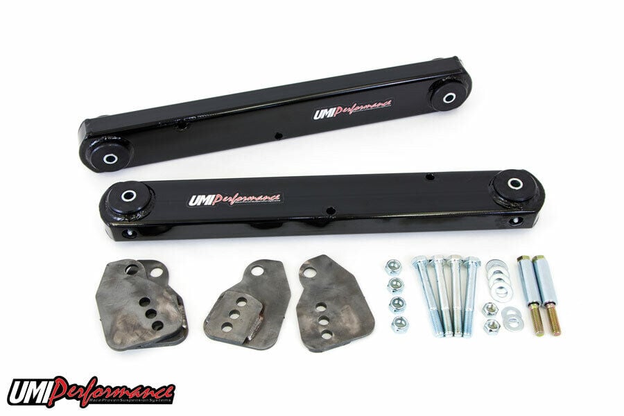 UMI 1978-1988 GM G-Body Rear Lift Bar Set-Up- No Welding Required BLACK 3020-B