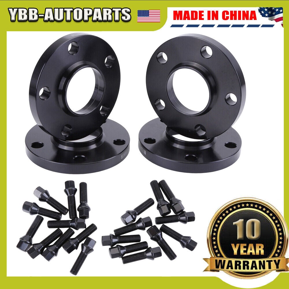 [4] 15mm Thick BMW G-Body 5×112 C.B 66.6 Wheel Spacer Kit 14×1.25 Bolts Included