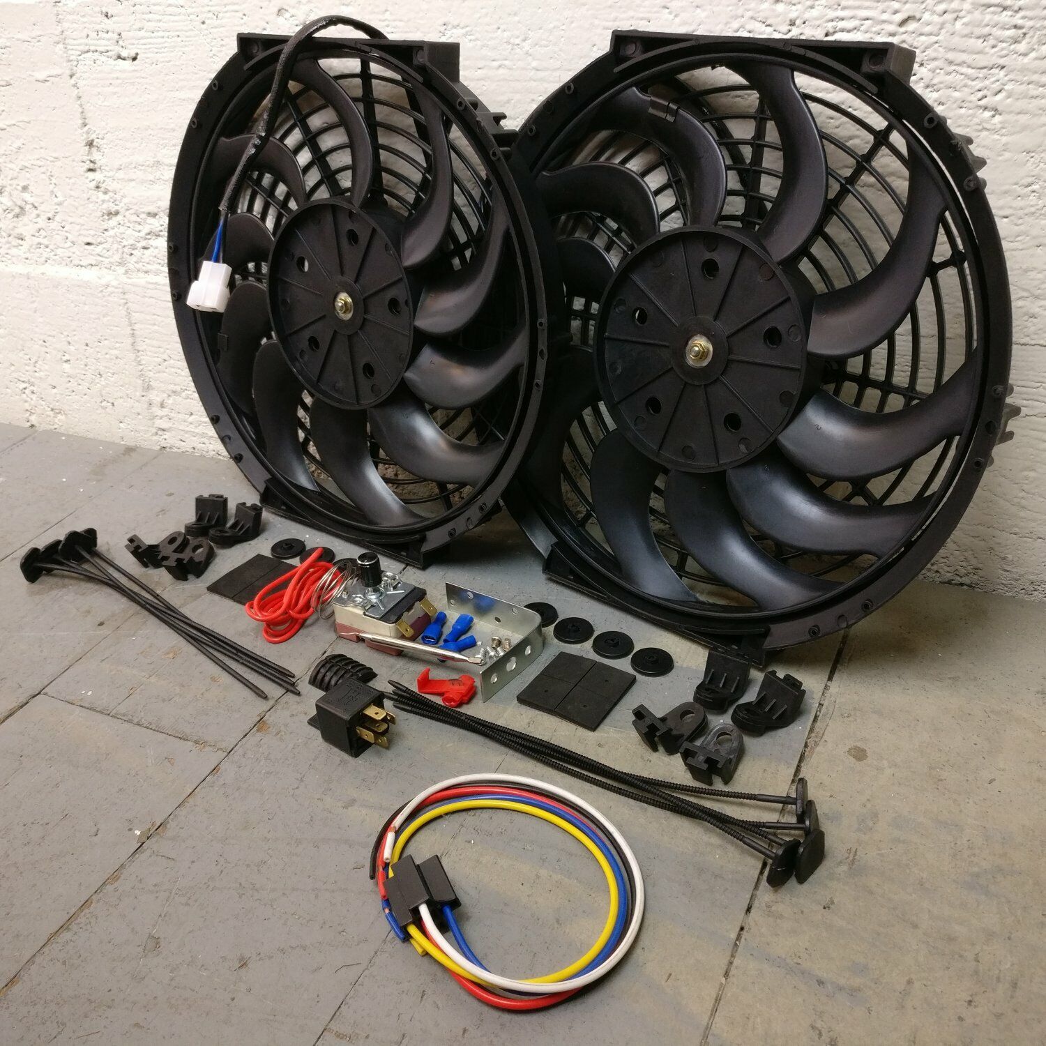 1978-88 GM G-Body 16″ Dual Adj Temp 3000CFM S-Blade Cooling Fan Kit 307 lsx 200