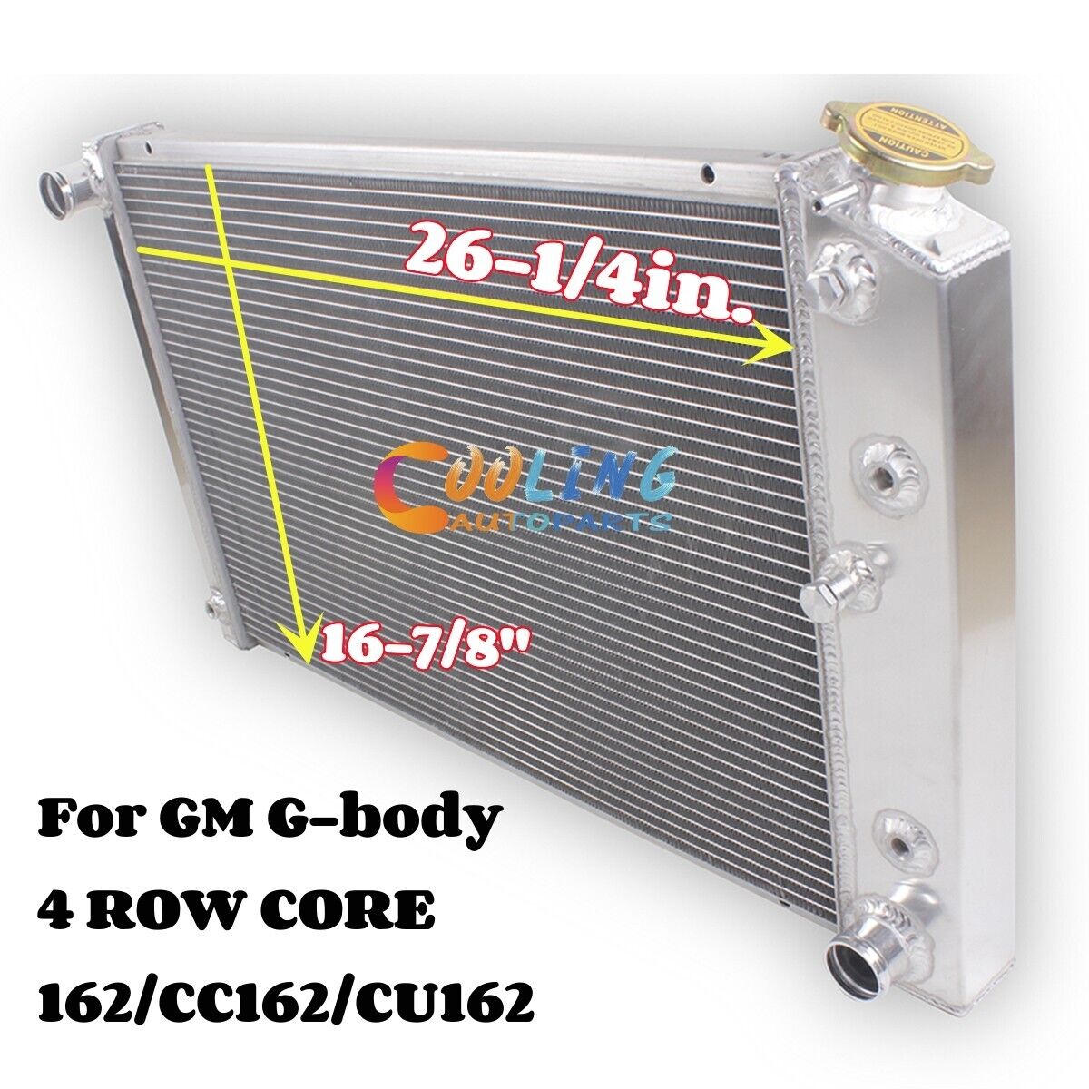 For 1978-1988 GM G-Body 4 Row Aluminum Radiator Monte Carlo Cutlass Regal Malibu