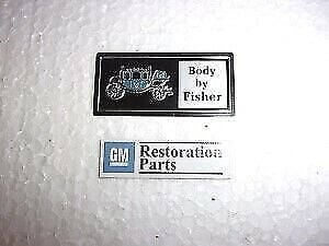 BODY BY FISHER DOOR SILL PLATE EMBLEM GM RESTORATION 78-87 A/G BODY GBS1025