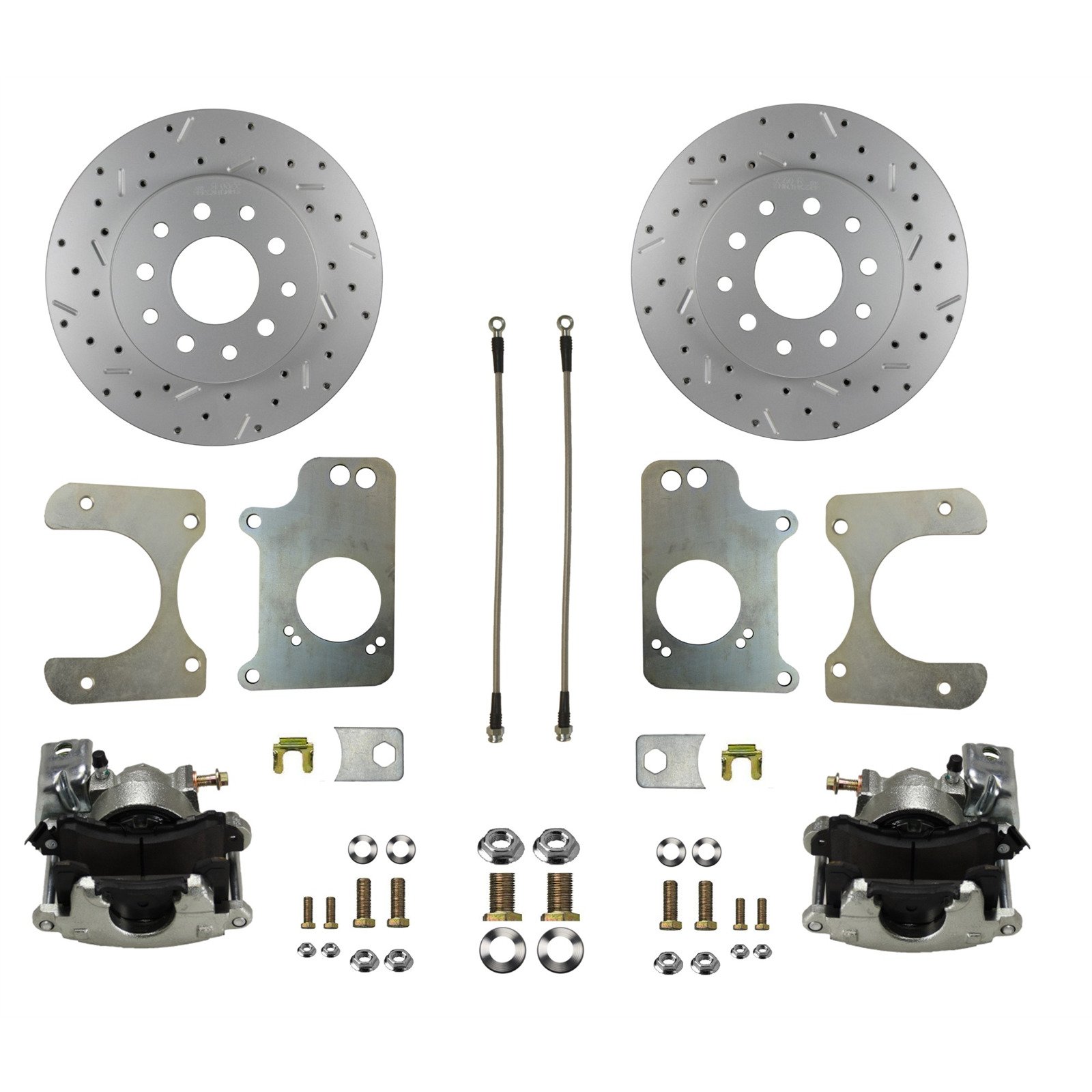 1978-1991 G Body & S10 Truck Rear Disc Brake Conversion Kit with Drilled Rotors