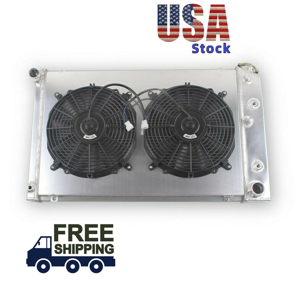 3-Row Radiator+2Fan For 70-81 Chevy Camaro/78-87 Monte Carlo G-Body GMC V8 Motor