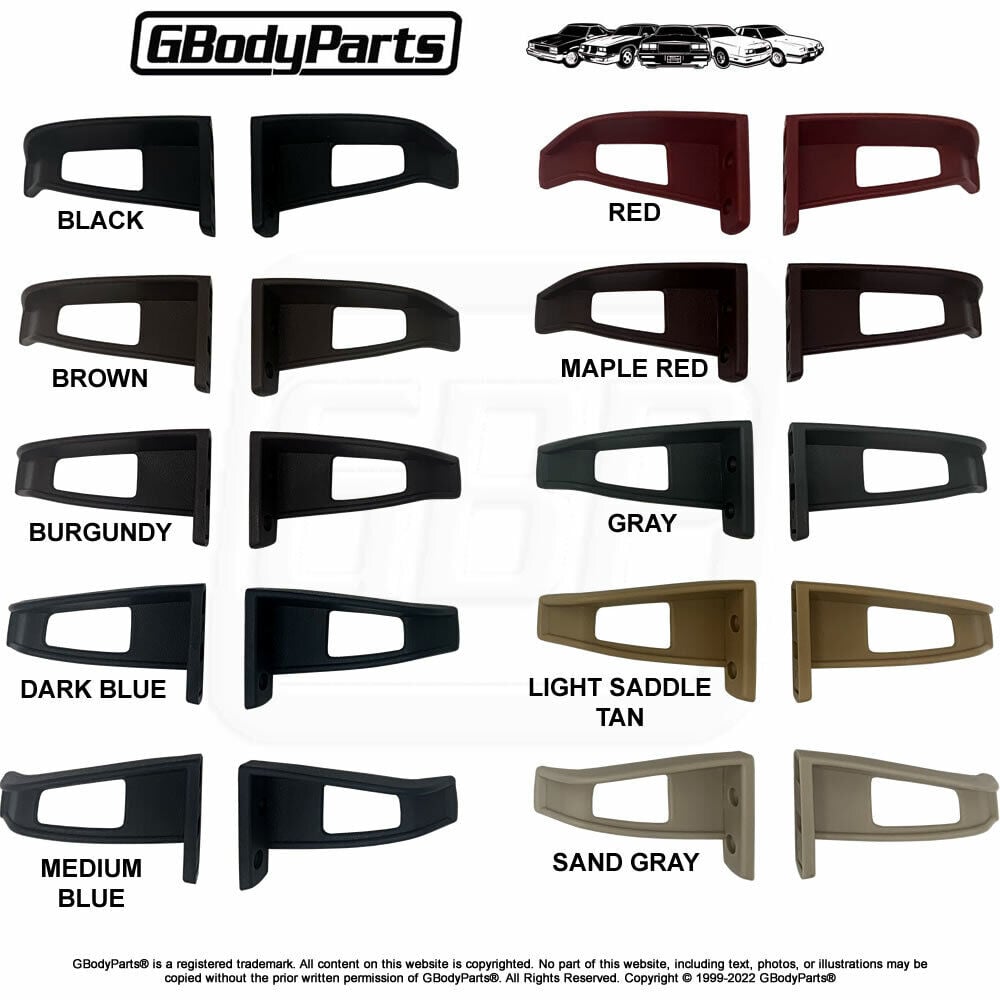 78-88 A/G Body Bucket Seat Headrest Belt Guide Catch MOLDED in COLOR CHOICES PR