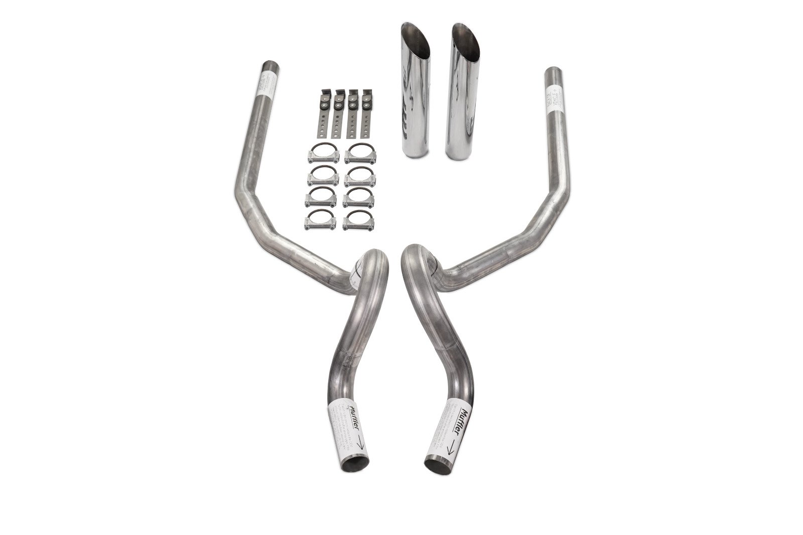 78-88 GM G Body Car 2.5″ Dual Exhaust Kit No Muffler Rear Exit SW Tip