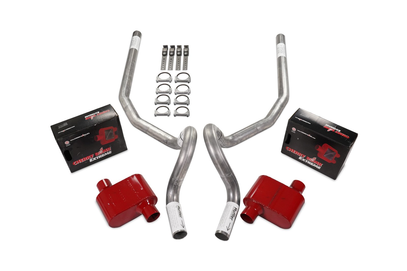 78-88 GM G Body Car 2.5″ Dual Exhaust Kit Cherry Bomb Extreme Rear Exit No Tip