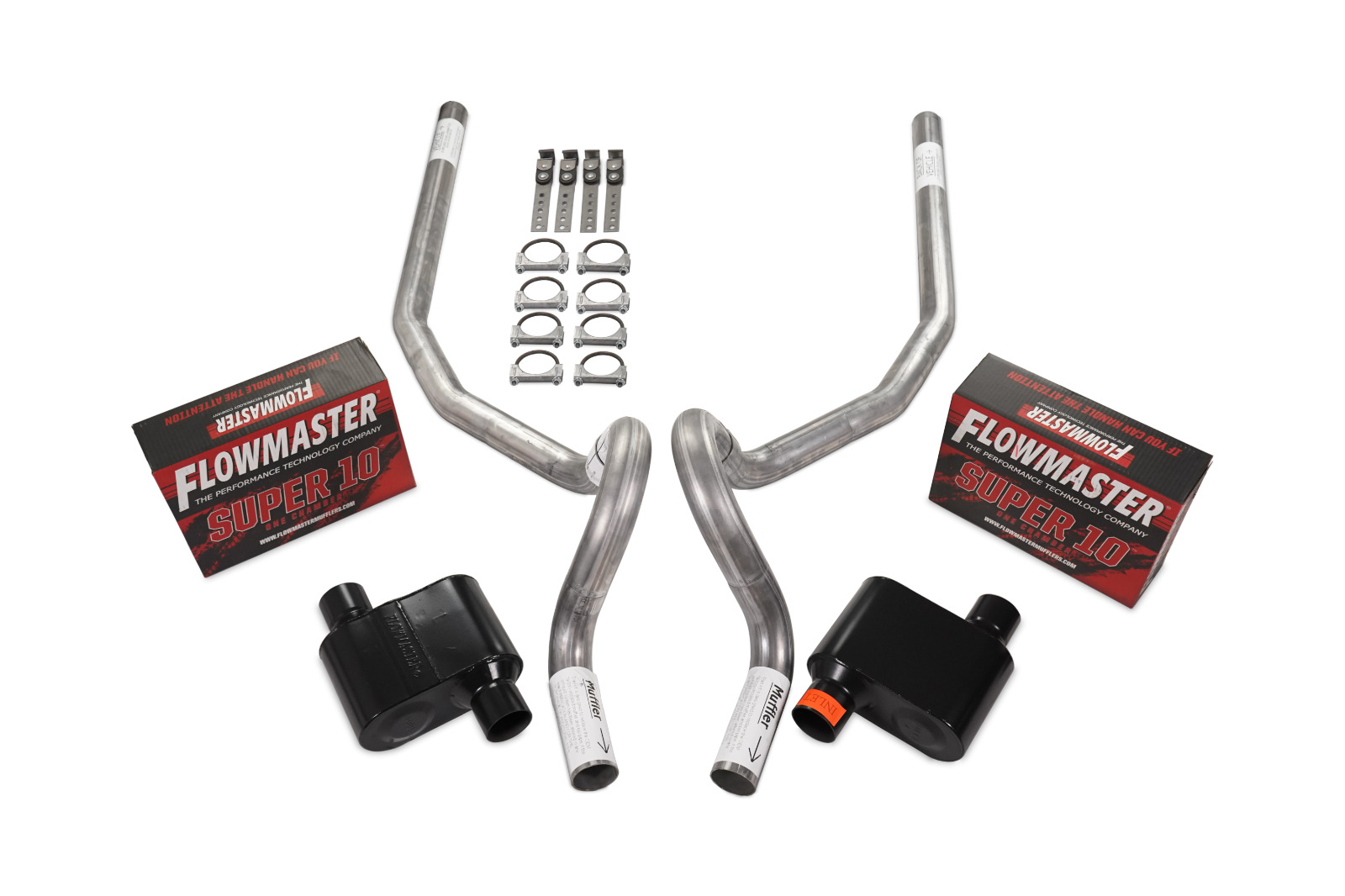 78-88 GM G Body Car 2.5″ Dual Exhaust Kit Flowmaster Super 10 Rear Exit No Tip