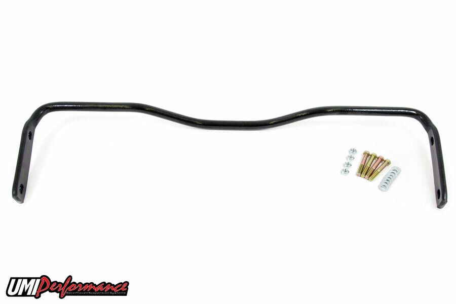 UMI 1978-1988 GM G-Body 1″ Solid Rear Sway Bar-Bolt On BLACK 3034-B