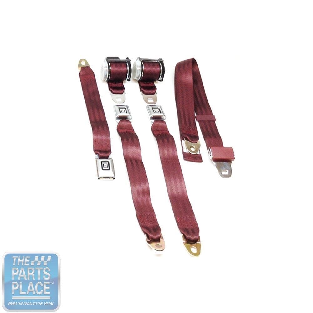 1978-88 GM G Body Cars Factory Style Rear Seat Belts – Set – Maroon