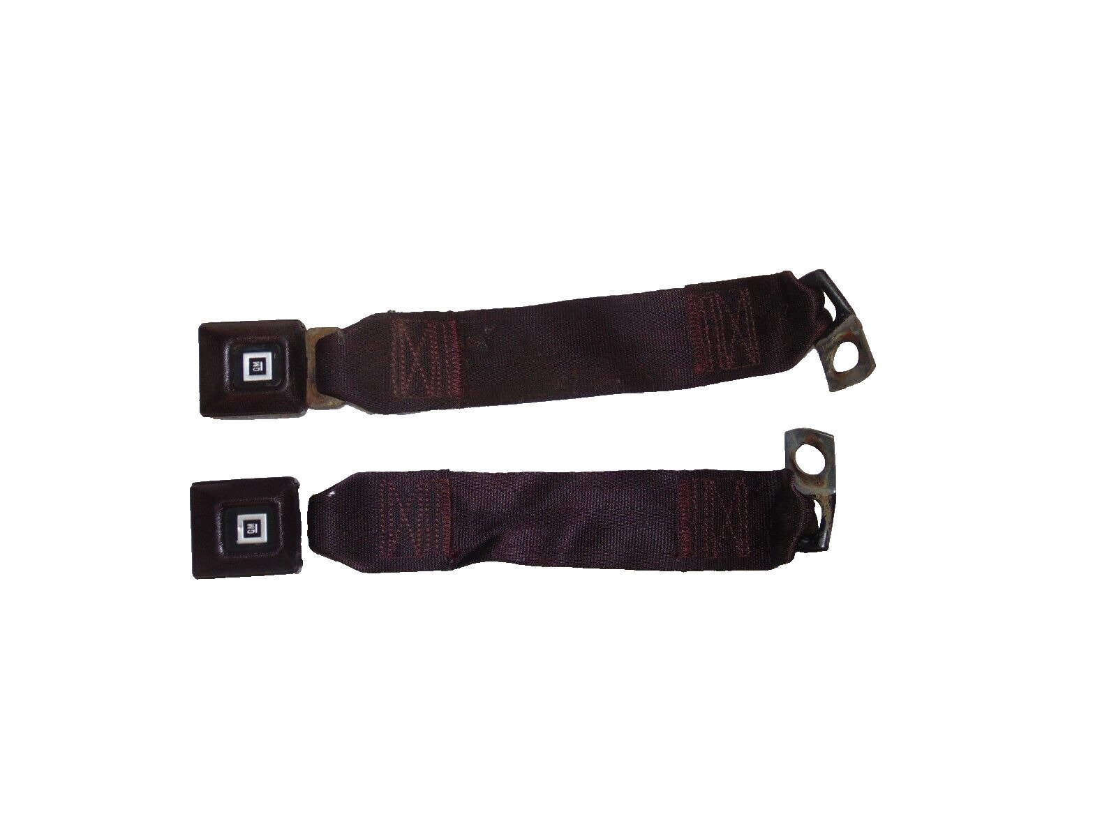 Rear inner seat belts burgundy 78-88 G body Monte Carlo Cutlass Regal