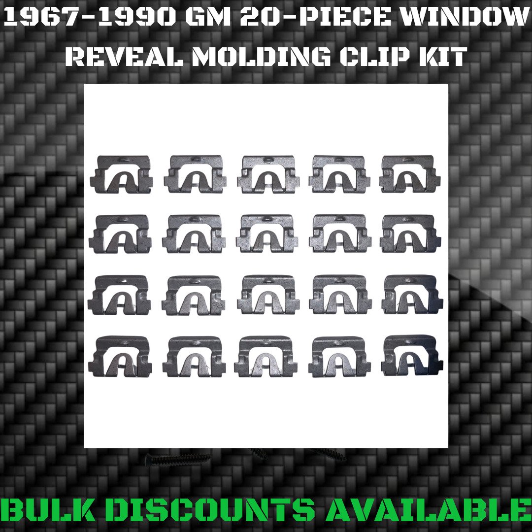 1969-1988 GM G Body Rear Window Windshield Vinyl Top Molding Trim Reveal Clips