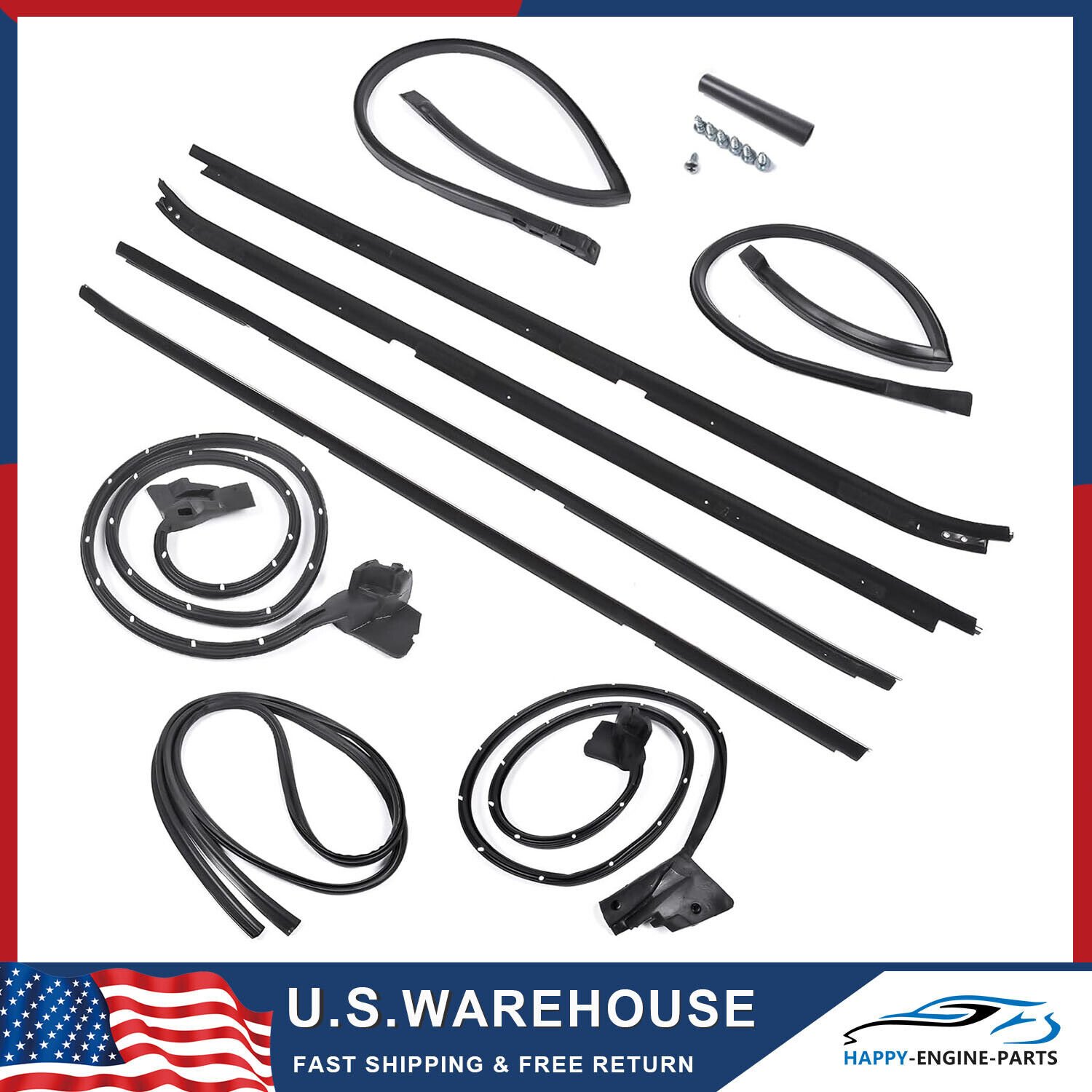 568979 Weatherstripping Seal Kit For 1981-88 Regal Cutlass Supreme 2-Door G-Body