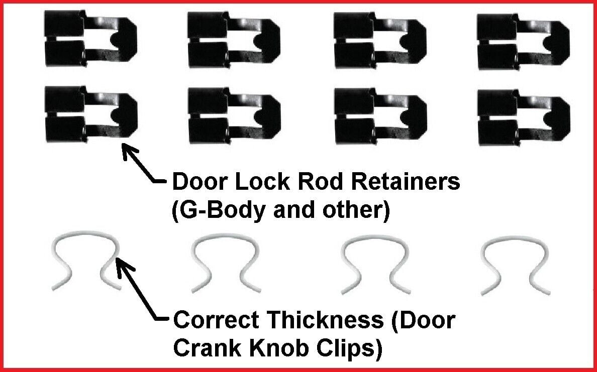 DOOR/WINDOW HARDWARE CLIPS! FOR GM G-BODY MONTE CARLO SS 442 GRAND NATIONAL ETC