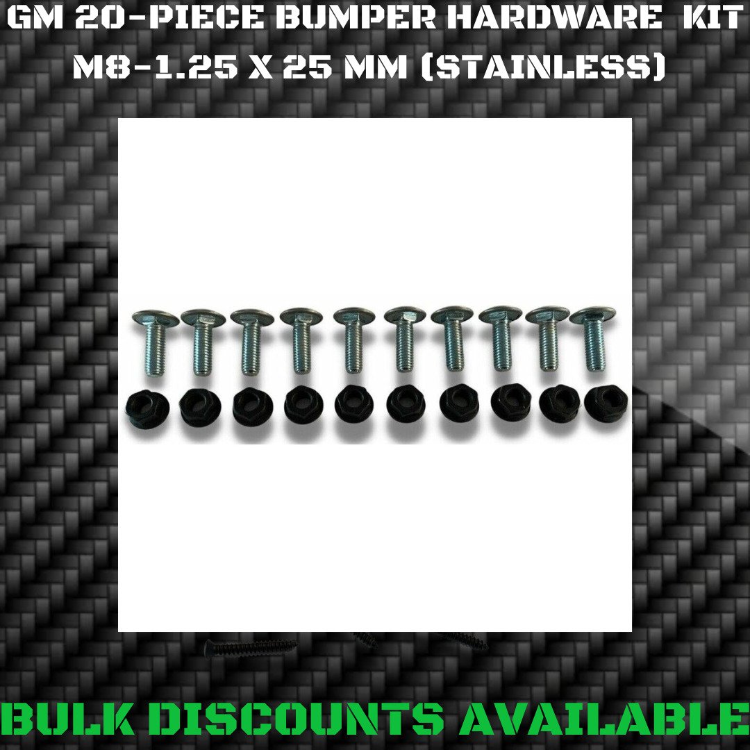 1981-1988 G Body Front Rear Chrome Bumper Support STAINLESS STEEL Bolts Nuts OEM