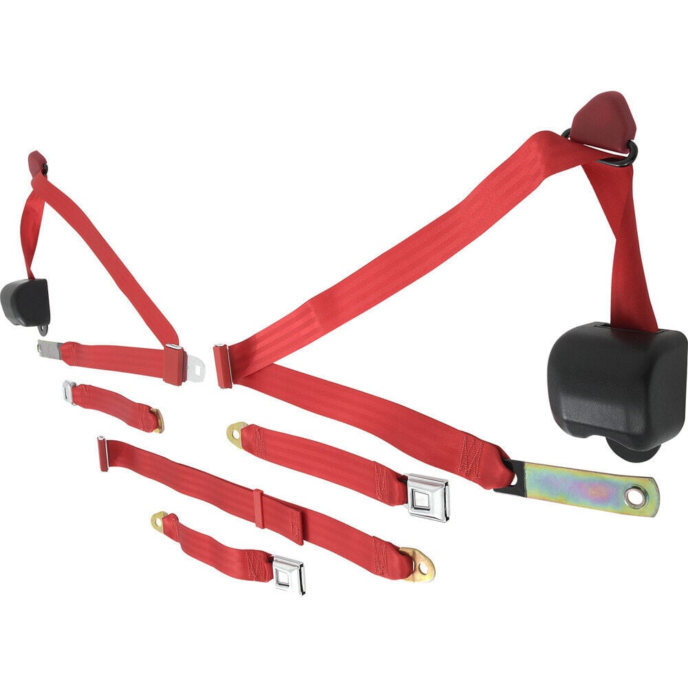 1982-87 G-Body Front Bench Seats 3-Point Seat Belts – Red