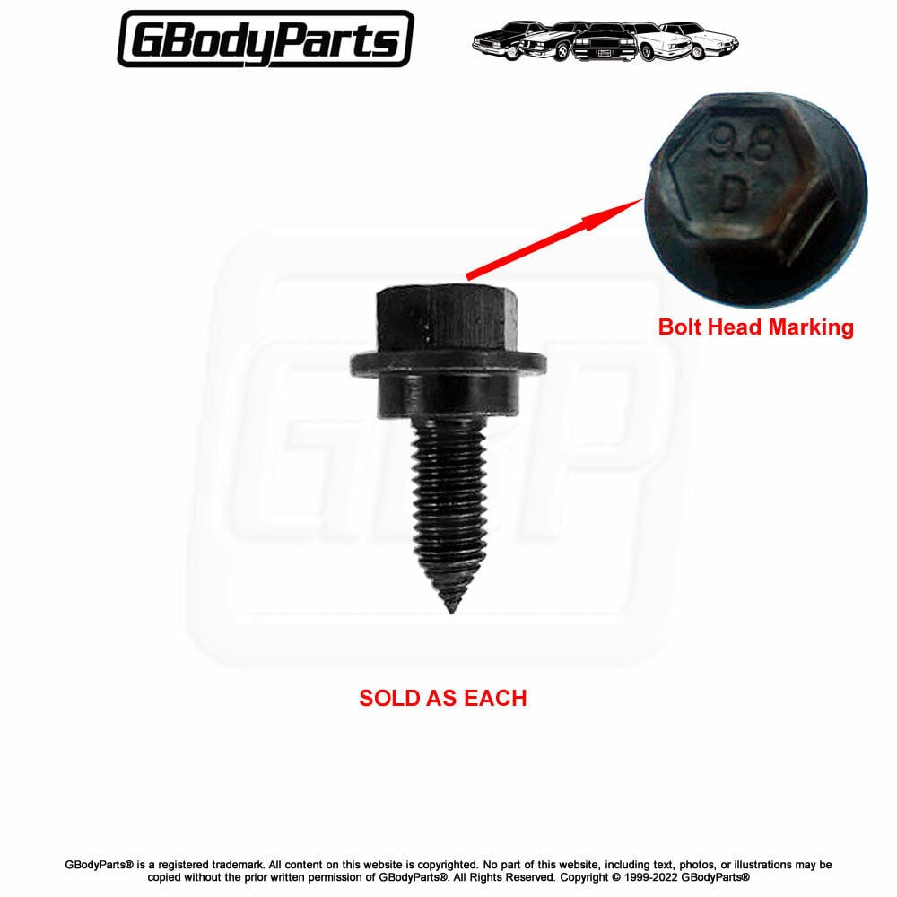 78-88 A & G-Body Models – Specific Design Lower Hood Hinge Shoulder Bolt – EACH