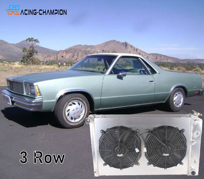 3 Row Radiator Shroud Fan For 78-88 G-Body Monte Carlo El Camino Regal Cutlass