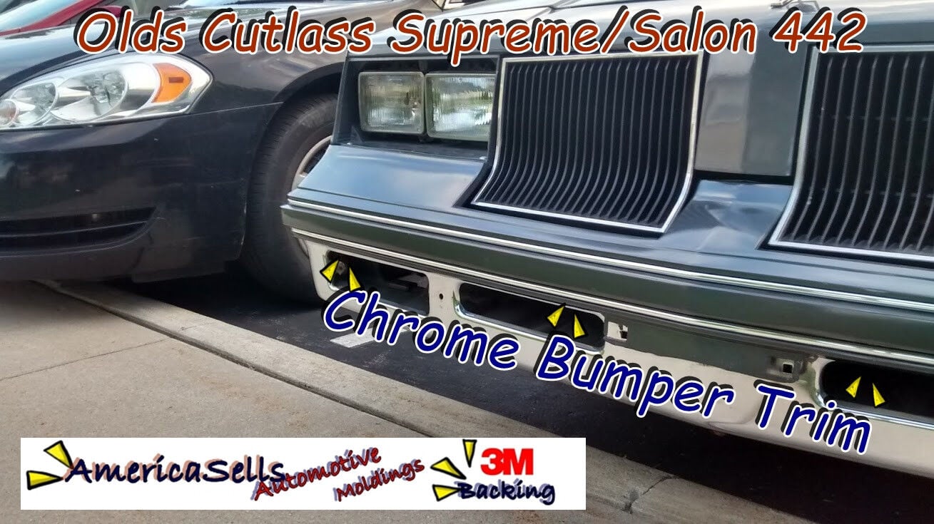 81 82 83 84 85 86 87 88  CUTLASS CHROME BUMPER TRIM SUPREME SALON MOLDING OLDS