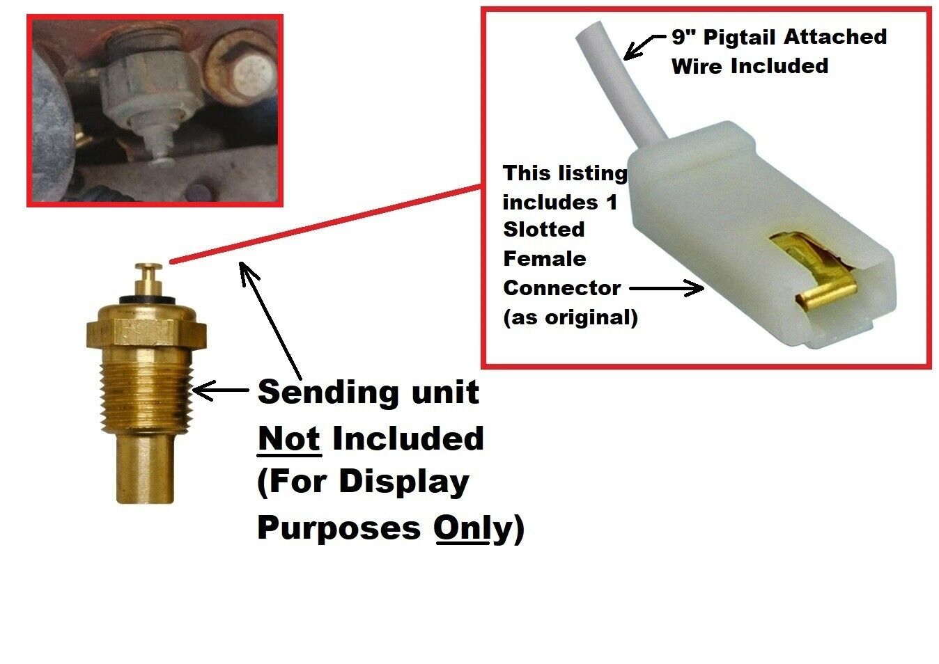 1 TEMP SENDER CONNECTOR! FOR F&G-BODY GRAND NATIONAL REGAL T-TYPE S10 CAMARO ETC