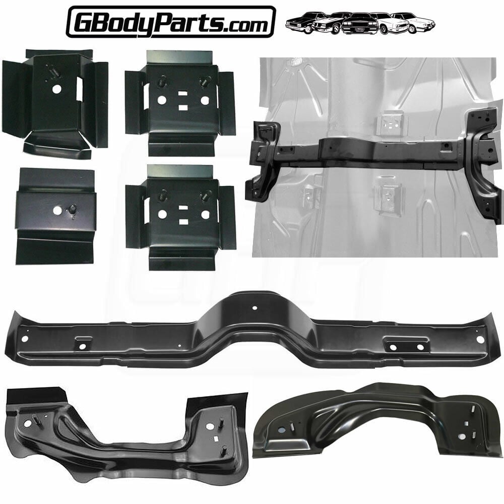 78-88 GBody Interior SEAT Mounting Brace BRACKET Support Floor Pan 7 piece SET