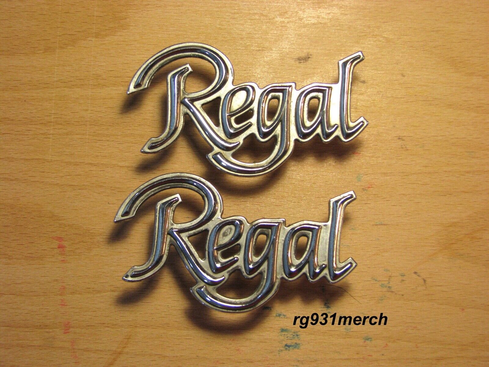 Pair of Vintage Buick Regal Fender Badges original OEM product GM