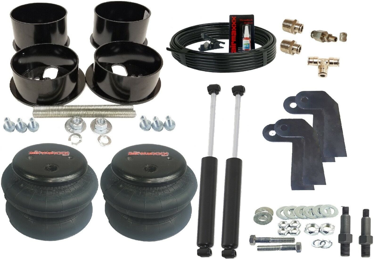 3/8″ Front Air Ride Suspension Bag Bracket & Shock Kit For 1982-88 GM G-Body Car