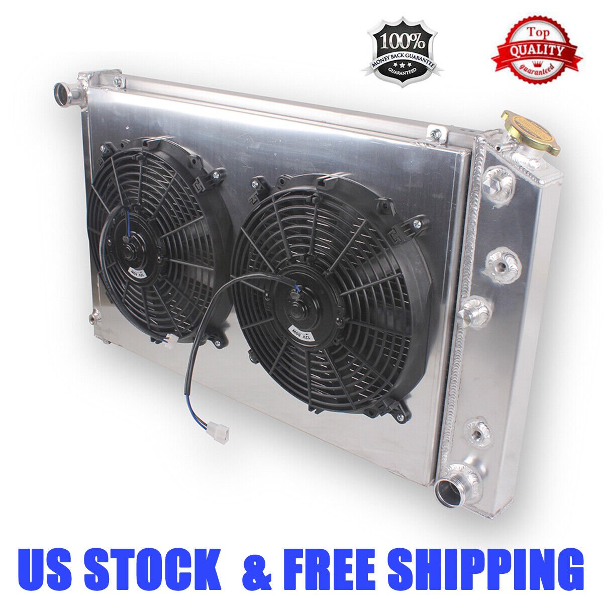 4-Row Core Radiator&Shroud&2Fan Fit Chevy Camaro 70-81/ Monte Carlo/78-87 G-Body