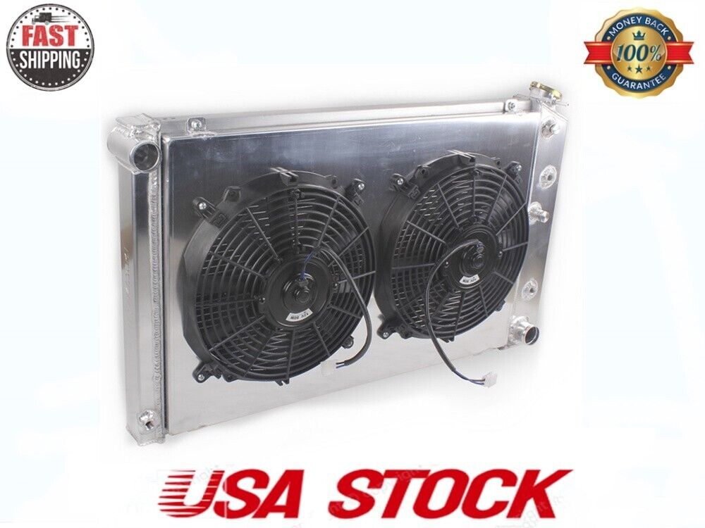 4 Row Radiator&2*Fans For G-body 1978-1988 Chevy El Camino Monte Carlo Malibu