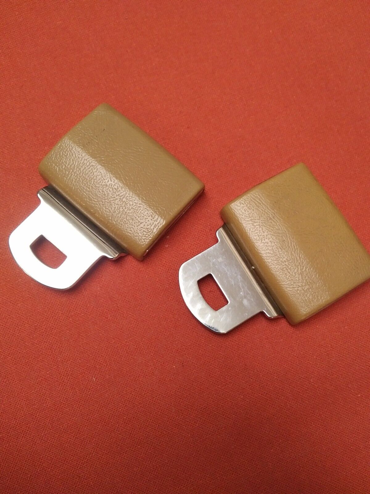 78-88 G body Monte Carlo Cutlass shoulder seat belt buckles (Tan) OEM