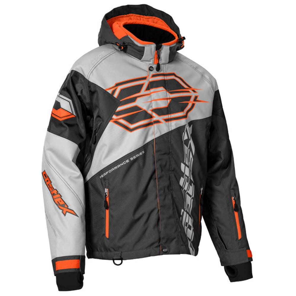 Castle X Code G3 Snowmobile Jacket – Orange/Silver