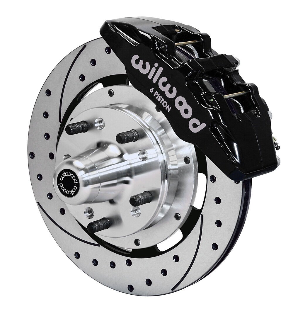 Wilwood Dynapro 6 Front Hub Kit 12.19in Drilled 79-87 For GM G Body